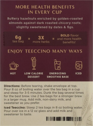 Teeccino® Hazelnut Herbal Tea Bags Perspective: left