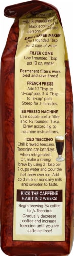 Teeccino Caffine Free Mediterranean Blend Vanilla Nut Medium Roast Herbal Ground Coffee Perspective: left