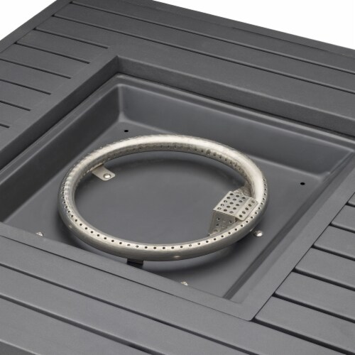 28  Outdoor Propane Gas Fire Pit With Cover & Lava Rock, Camping, Patio Perspective: left