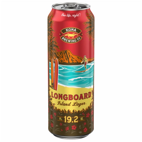 Kona Brewing Co. Island Lager Beer Perspective: left