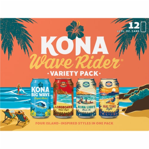 Kona Brewing Co. Wave Rider Variety Pack Perspective: left
