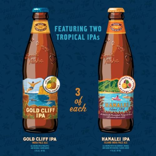 Kona Brewing Co. Island Hopper Beer Variety Pack Perspective: left