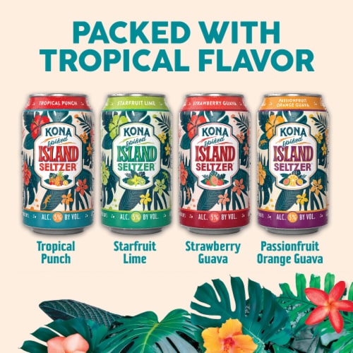 Kona Spiked Island Seltzer Variety Pack Hard Seltzer Perspective: left