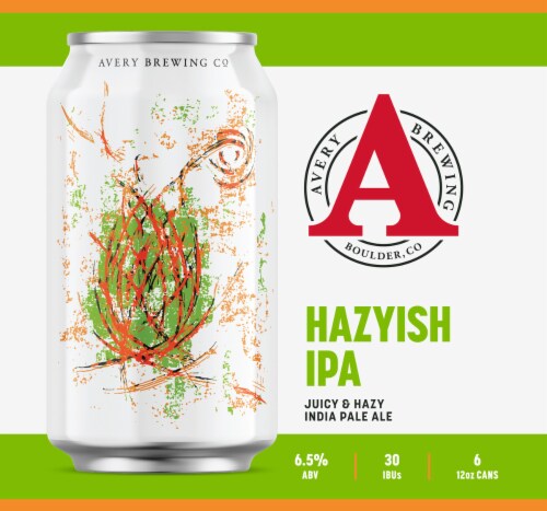 Avery Brewing Co. Hazyish IPA Perspective: left