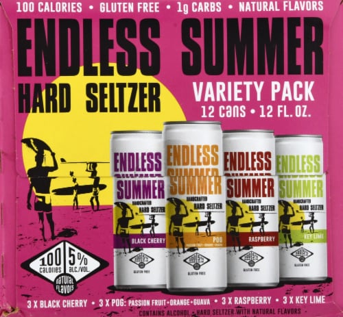 Endless Summer Hard Seltzer Variety Pack Perspective: left