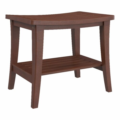 Hillsdale Preston Vanity Stool in Walnut Perspective: left