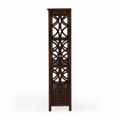 Butler Specialty Company, Lorena 30 W 3- Tier Etagere with Storage Drawer, Brown Perspective: left