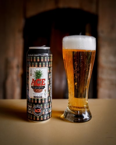 Ace Pineapple Craft Cider Single Can Perspective: left