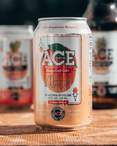 Ace Mango Craft Cider Perspective: left