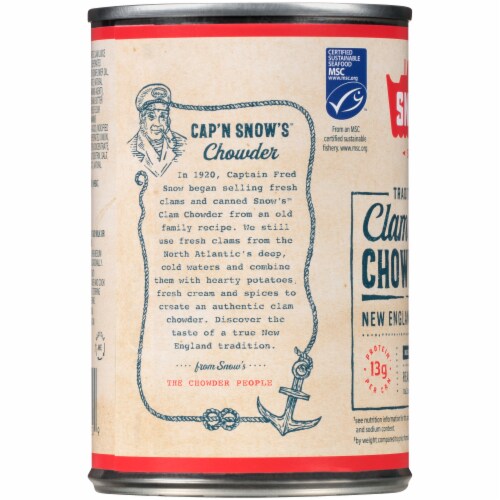 Bumble Bee Snow's New England Style Clam Chowder Perspective: left