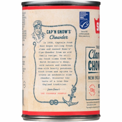 Bumble Bee Snow's New England Style Clam Chowder Perspective: left