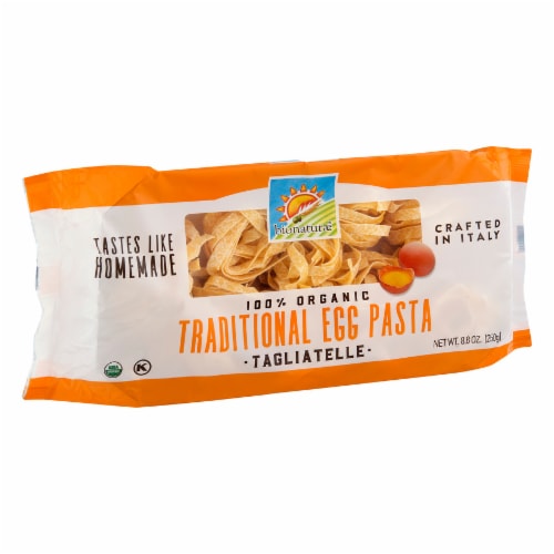 Bionature Organic Traditional Tagliatelle Egg Pasta Perspective: left