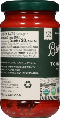 Bionaturae® No Salt Added Organic Tomato Paste Perspective: left