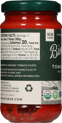 Bionaturae™ No Salt Added Organic Tomato Paste Perspective: left