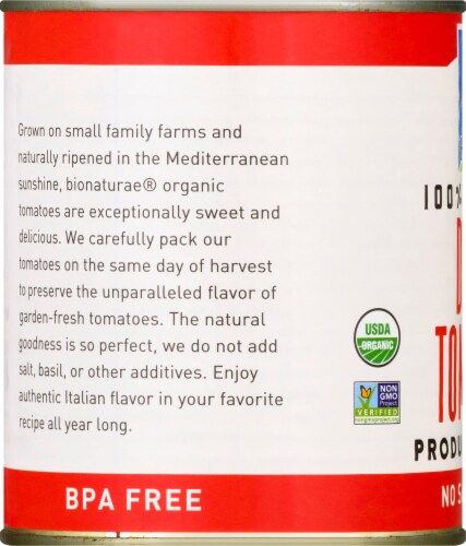 Bionaturae Organic Diced Tomatoes Perspective: left