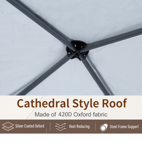 10' x 10' Pop-Up Canopy Party Tent Gazebo Canopies UV Protect w/ Mesh Wall Perspective: left