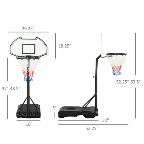 Outdoor Basketball Hoop System Pool Water Sport Game Play Outdoor Adjustable Perspective: left
