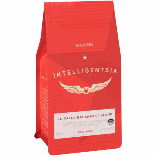 Intelligentsia Organic El Gallo Breakfast Blend Ground Coffee Perspective: left