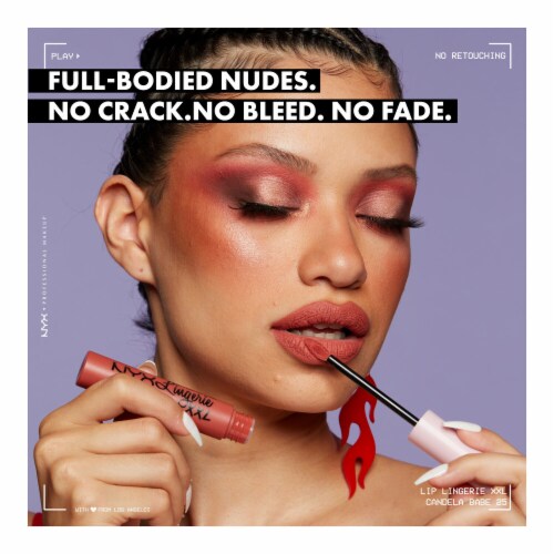 NYX Professional Makeup Lip Lingerie XXL Matte Liquid Lipstick 24 Strip N Tease Perspective: left