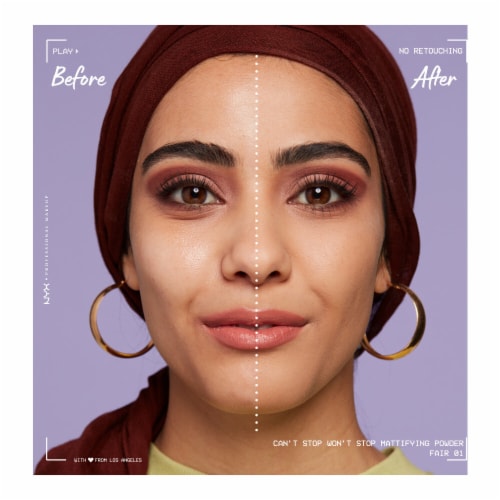 NYX Professional Makeup Can't Stop Won't Stop Mattifying Powder - Fair Perspective: left