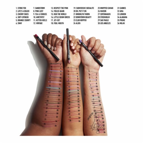 NYX Professional Makeup Suede Lip Liner Matte 21 Brooklyn Thorn Perspective: left