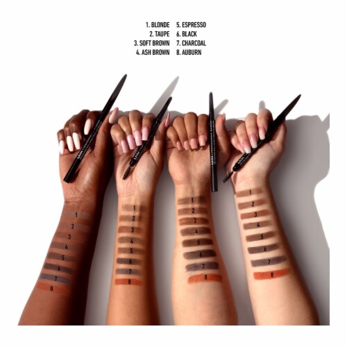 NYX Professional Makeup Precision Eyebrow Pencil 7 Charcoal Perspective: left