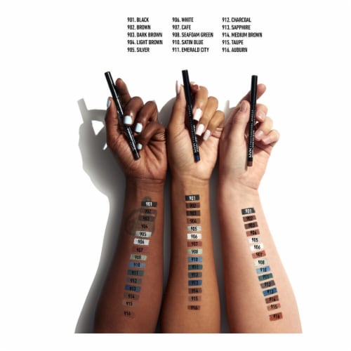 NYX Professional Makeup Slim Eye Pencil Eyeliner 903 Dark Brown Perspective: left