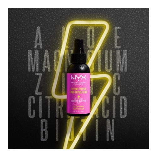NYX Professional Makeup Plump Finish Setting Spray with Electrolytes Perspective: left
