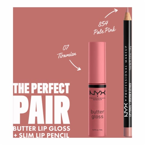 NYX Professional Makeup Slim Lip Pencil Lip Liner 854 Pale Pink Perspective: left