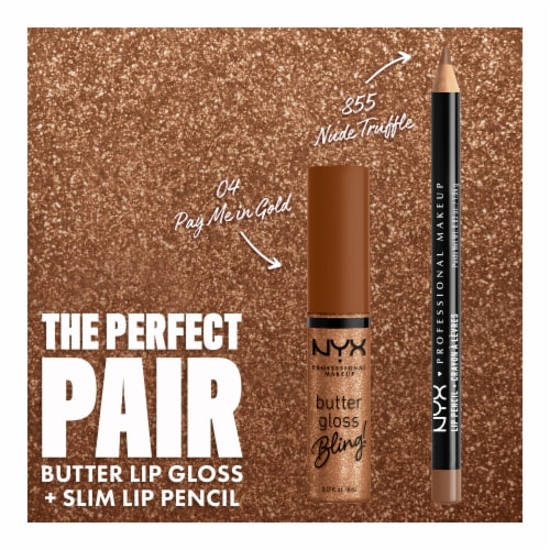NYX Professional Makeup Slim Lip Pencil Lip Liner 855 Nude Truffle Perspective: left
