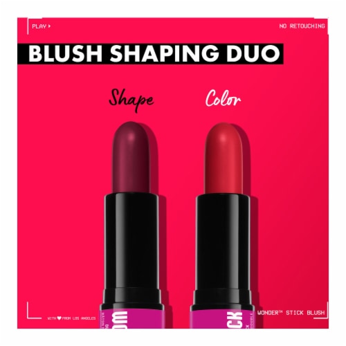 NYX Professional Makeup Wonder Stick Cream Blush Stick Dual-Ended 03 Coral + Deep Peach Perspective: left