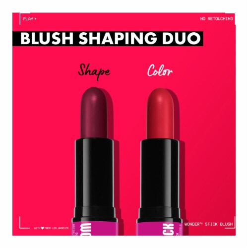NYX Professional Makeup Wonder Stick Cream Blush Stick Dual-Ended 05 Bright Amber + Fuschia Perspective: left
