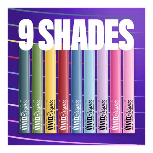 NYX Professional Makeup Vivid Brights Liquid Eyeliner 01 Cyan Simp Perspective: left