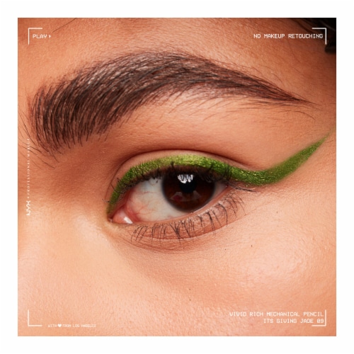 NYX Professional Makeup Vivid Rich Eyeliner 09 It's Giving Jade Perspective: left