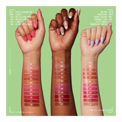 NYX Professional Makeup Fat Oil Slick Click Lip Balm 03 No Filter Needed Perspective: left