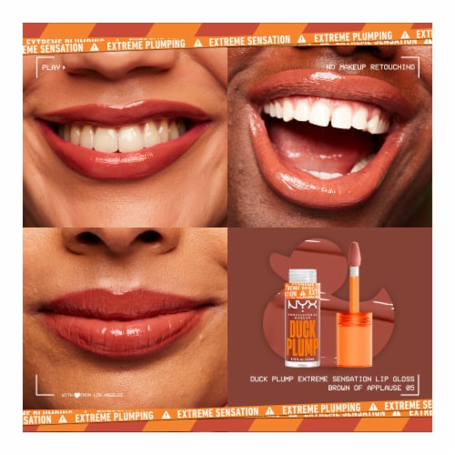 NYX Professional Makeup Duck Plump Lip Gloss 05 Brown Of Applause Perspective: left