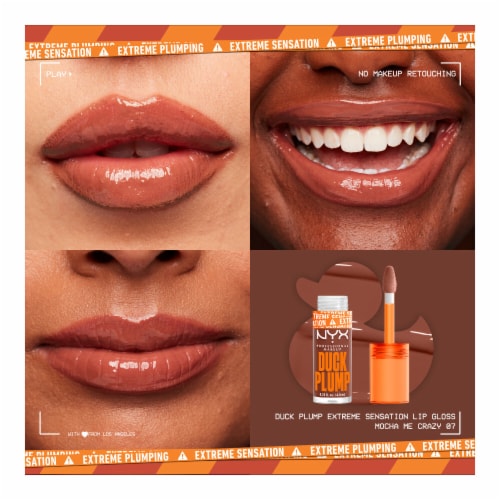 NYX Professional Makeup Duck Plump Lip Gloss 07 Mocha Me Crazy Perspective: left