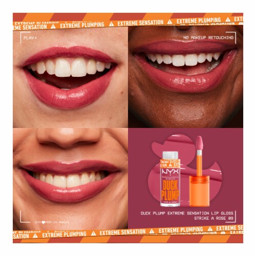 NYX Professional Makeup Duck Plump Lip Gloss 09 Strike A Rose Perspective: left