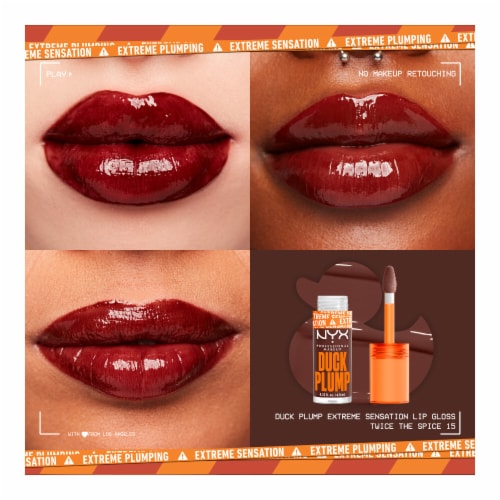 NYX Professional Makeup Duck Plump Lip Gloss 15 Twice The Spice Perspective: left