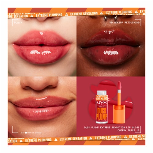 NYX Professional Makeup Duck Plump Lip Gloss 19 Cherry Spice Perspective: left