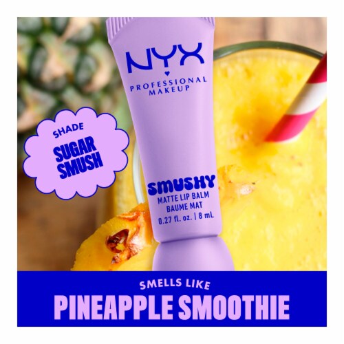 NYX Professional Makeup Smushy Lip Balm Matte Finish 01 Sugar Smush Perspective: left