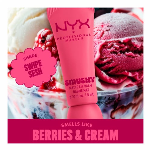 NYX Professional Makeup Smushy Lip Balm Matte Finish 02 Swipe Sesh Perspective: left