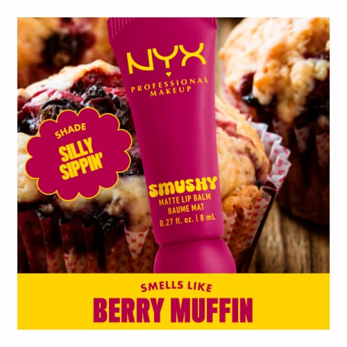 NYX Professional Makeup Smushy Lip Balm Matte Finish 12 Silly Sippin' Perspective: left
