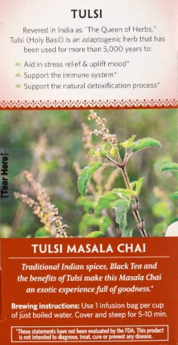 Organic India™ Masala Chai Tulsi Tea Perspective: left