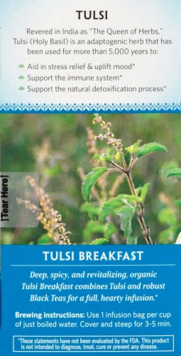 Organic India™ Tulsi Breakfast Herbal Tea Bags Perspective: left