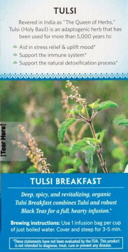 Organic India™ Tulsi Breakfast Herbal Tea Bags Perspective: left
