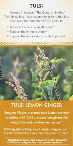 Organic India™ Lemon Ginger Tulsi Tea Perspective: left