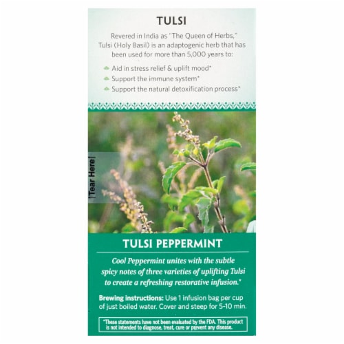 Organic India™ Tulsi Peppermint Tea Perspective: left