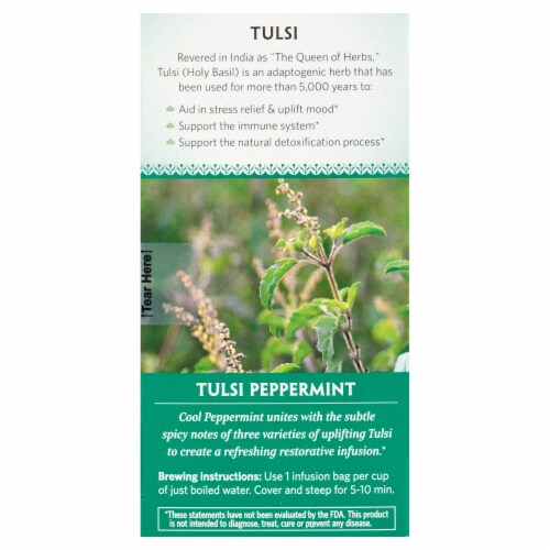 Organic India™ Tulsi Peppermint Tea Perspective: left