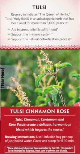 Organic India™ Tulsi Cinnamon Rose Herbal Tea Bags Perspective: left
